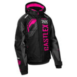 Castle X Strike G5 Women's Snowmobile Jacket - Black/Charcoal/Pink Glo Size 2XLarge
